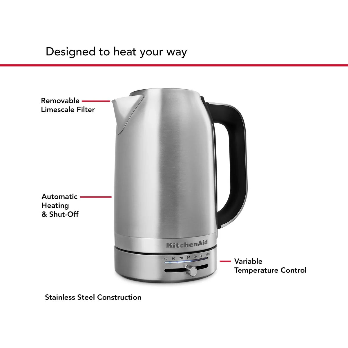 Kitchenaid KEK1701 Electric Kettle Stainless Steel 1.7L | Minimax