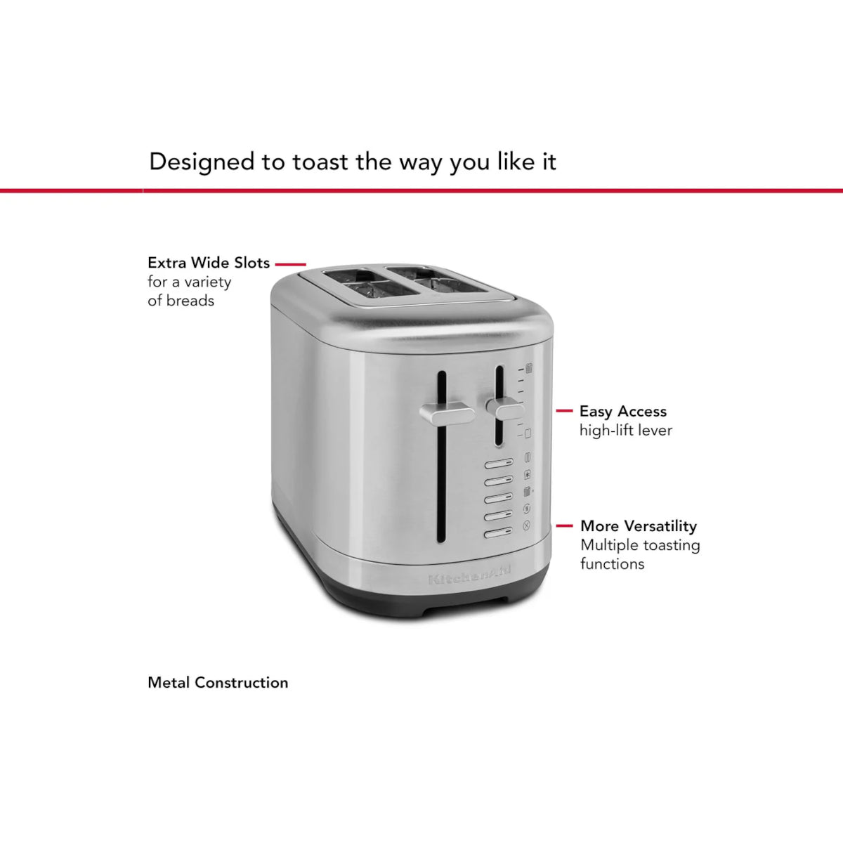 Kitchenaid KMT2109 2 Slice Toaster Stainless Steel | Minimax
