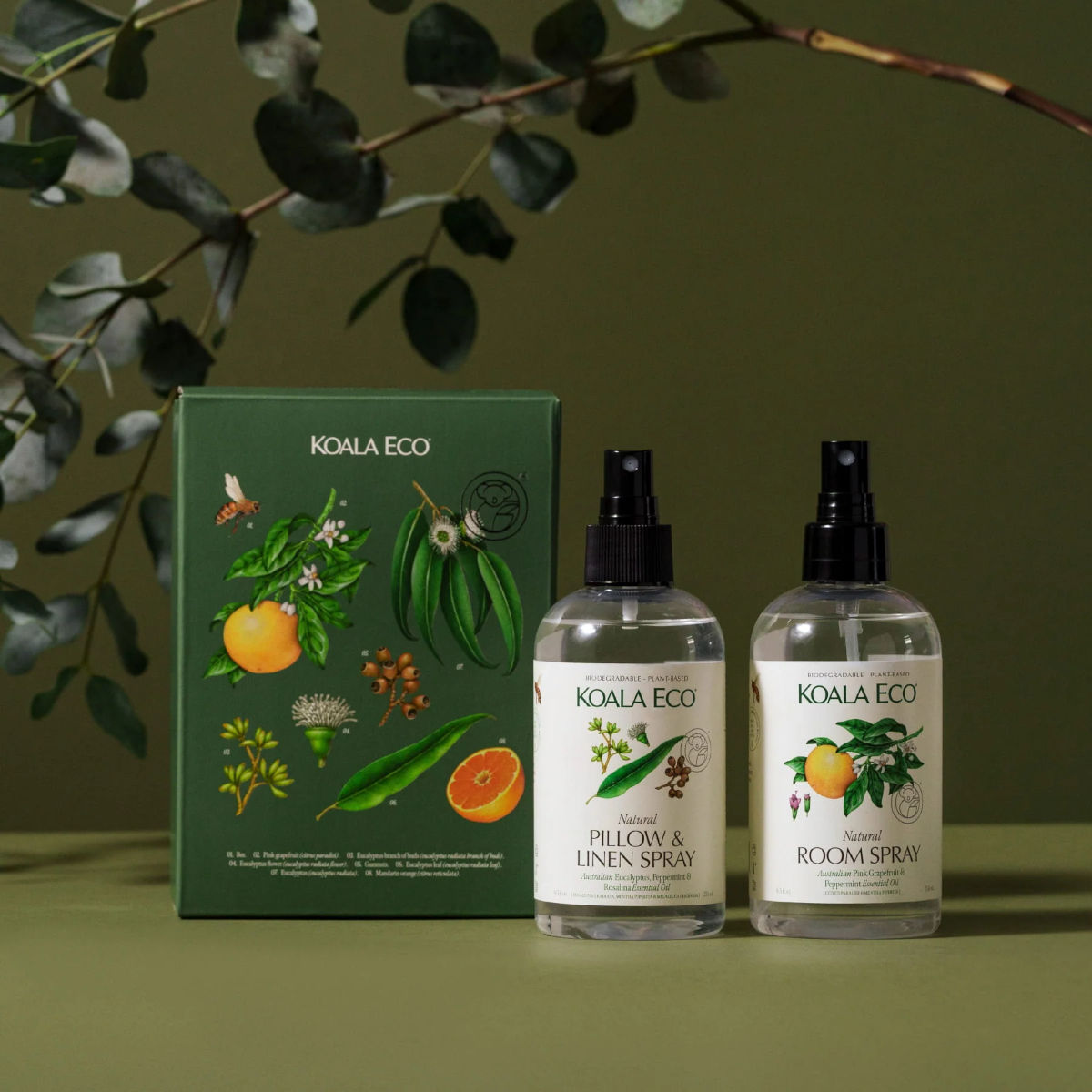 Koala Eco Natural Room Spray & Pillow and Linen Spray Gift Boxed | Minimax