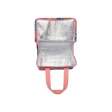 Kollab Bethany Lunch Box featuring vibrant multicolour floral print and pink handles