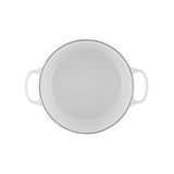 Le Creuset Signature Cast Iron Round Casserole White with Gold Knob 28cm (6.7L) | Minimax