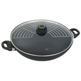 Swiss Diamond XD Induction Wok with Lid & Tempura Rack 36cm (6L)