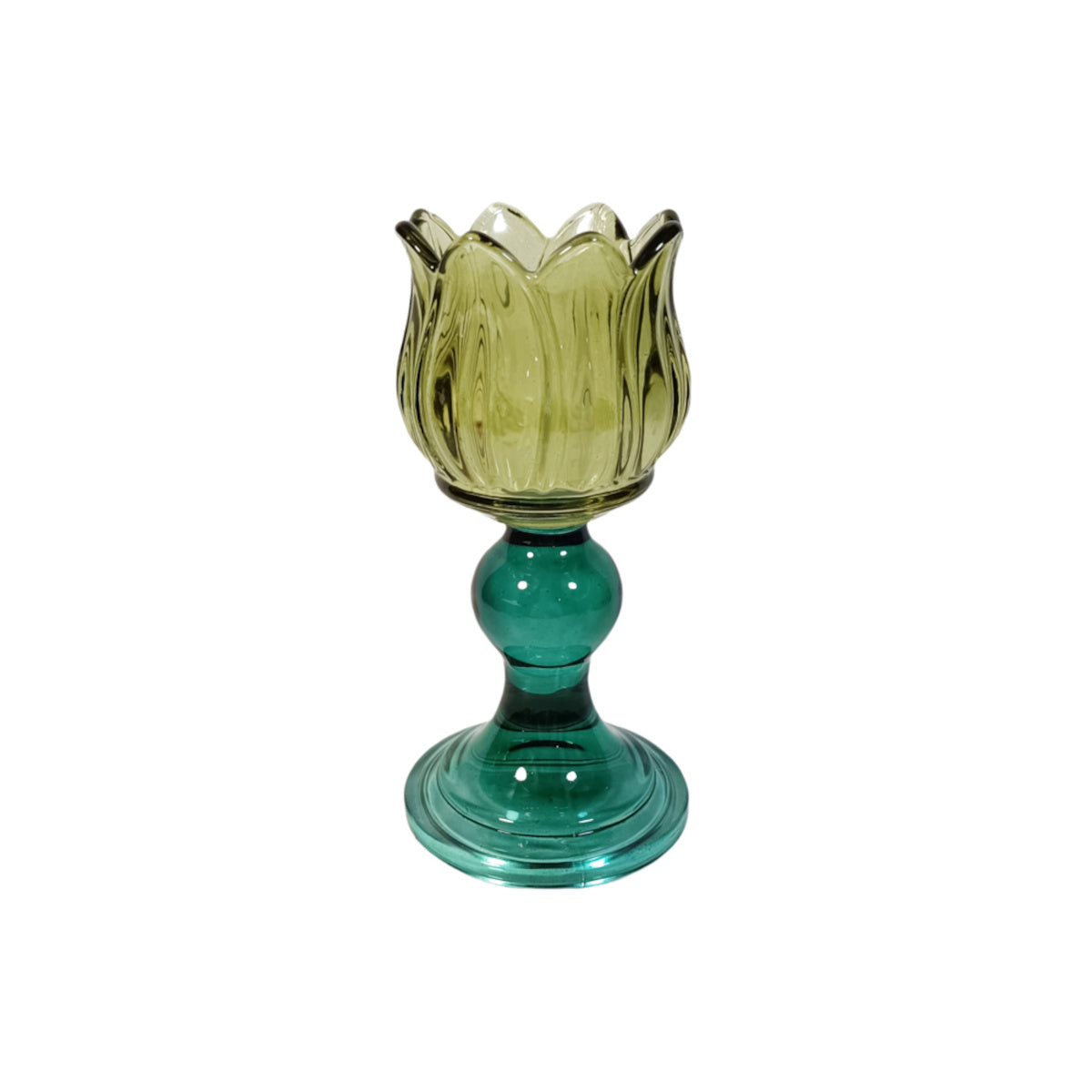 Zina Flower Votive Green/Sage 16cm