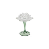 Swing Gifts Zoe Glass Flower Votive Clear/Green Small 15cm | Minimax