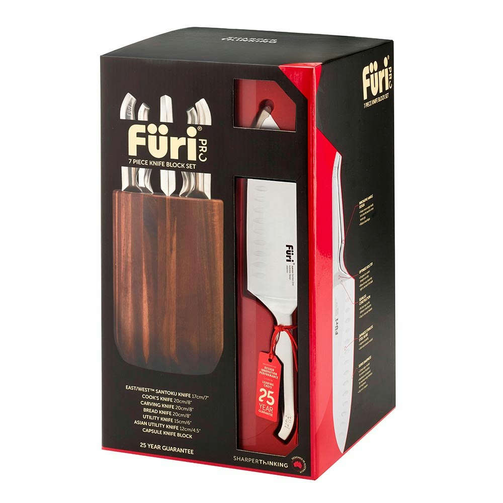 Furi Pro Capsule Knife Block Set 7 Piece
