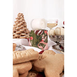 The Aromatherapy Co. White Lily & Holly Candle 80g – festive soy wax candle in white glass jar with seasonal green and red gift box