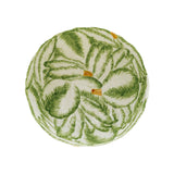 La Ceramica Radicchio Round Bowl Large Green 32x13cm – top view showcasing interior leaf design