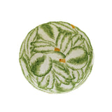 La Ceramica Radicchio Bowl Round Green Med 26x11cm - Decorative plate with green leaf pattern on a white background