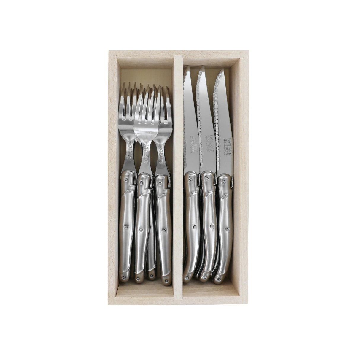 Laguiole Andre Verdier Debutant Cutlery Set Stainless Steel 12 Piece