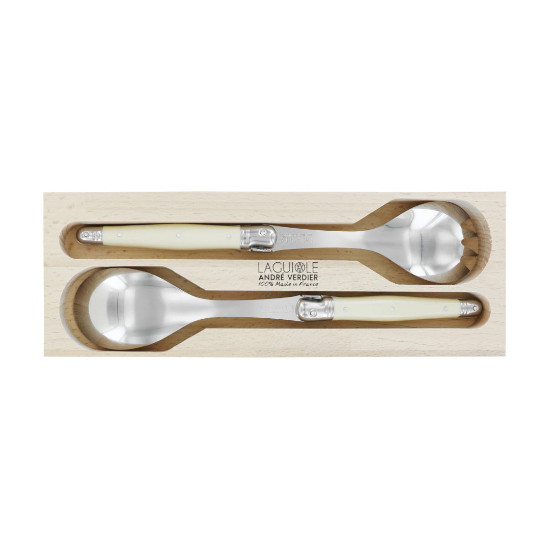 Laguiole Andre Verdier Debutant Salad Ivory Set 2 Piece