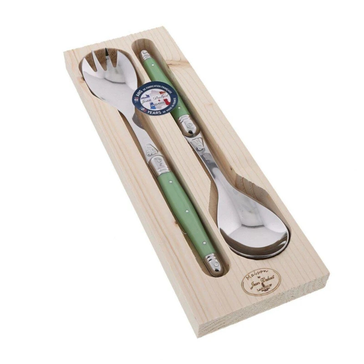 Laguiole Jean Dubost Salad Server Green Set 2 Piece | Minimax