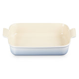 Le Creuset 32cm Heritage rectangular dish in coastal blue gradient enamel