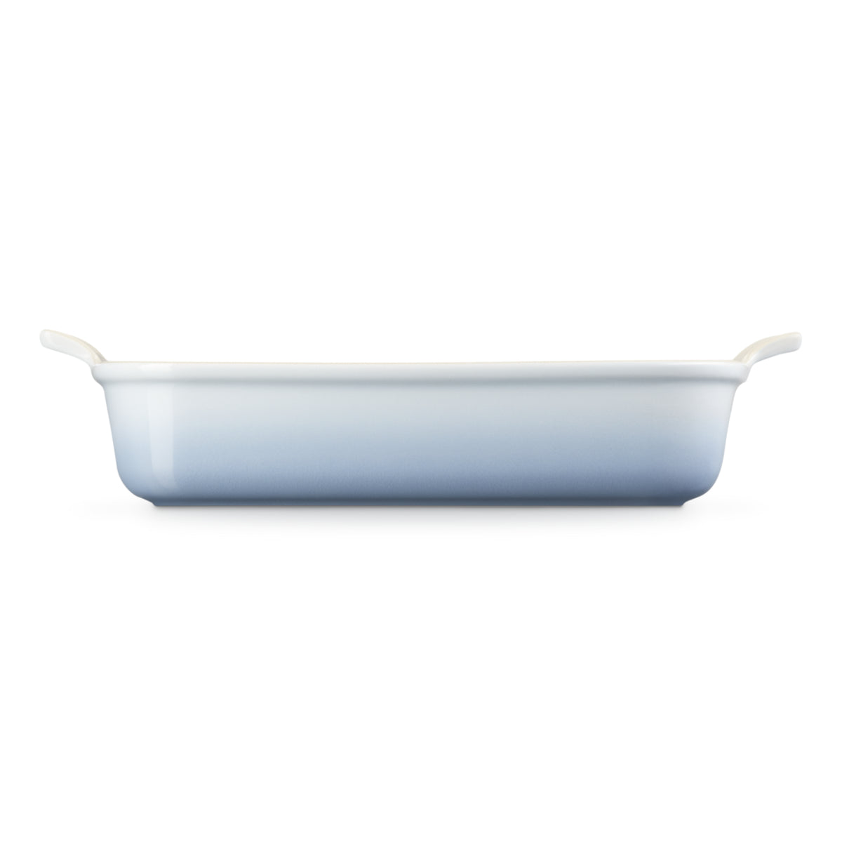 Le Creuset 32cm Heritage rectangular dish in coastal blue gradient enamel
