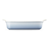 Le Creuset 32cm Heritage rectangular dish in coastal blue gradient enamel