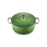 Le Creuset Signature Cast Iron Round Casserole Bamboo 26cm – angled view with lid closed