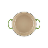 Le Creuset Signature Cast Iron Round Casserole Bamboo 26cm – top-down view of beige enamel interior