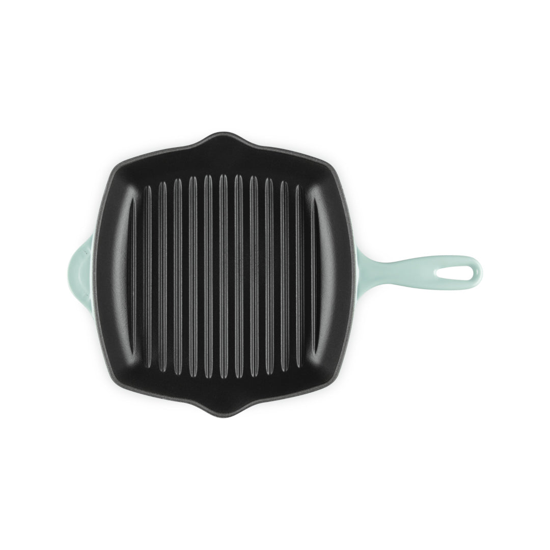 Le Creuset Signature Cast Iron Square Grillit 26cm Sage square grill pan cast iron ridged surface premium cookware