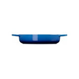 Side view of Le Creuset Signature Everyday Pan 28cm in Azure blue enamel finish