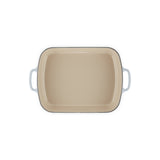 Le Creuset Signature Roaster 33cm Coastal Blue enamelled cast iron rectangular roasting dish with cream interior and loop handles