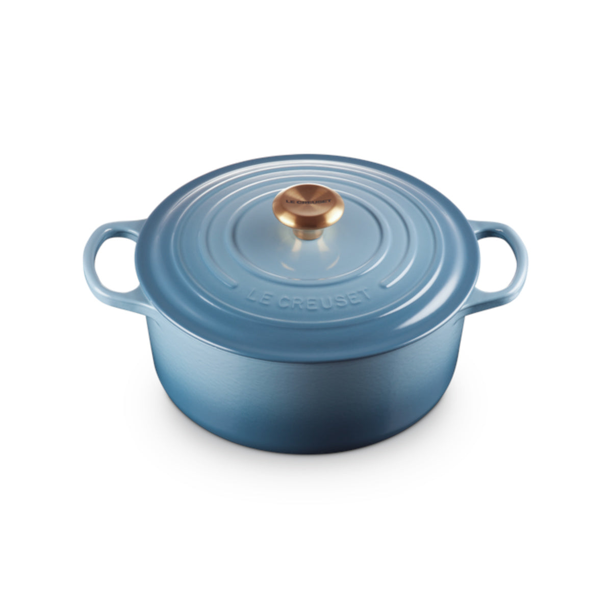 Le Creuset Signature Round Casserole Chambray 26cm | Minimax