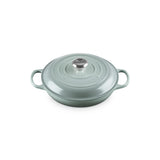 Le Creuset Signature shallow cast iron casserole 26cm 2.2L in Sea Salt