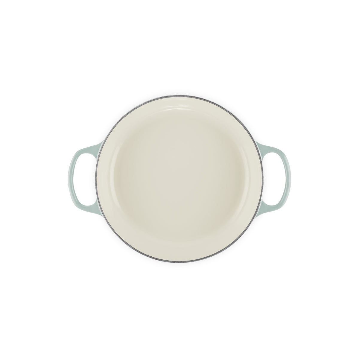 Le Creuset Signature shallow cast iron casserole 26cm 2.2L in Sea Salt