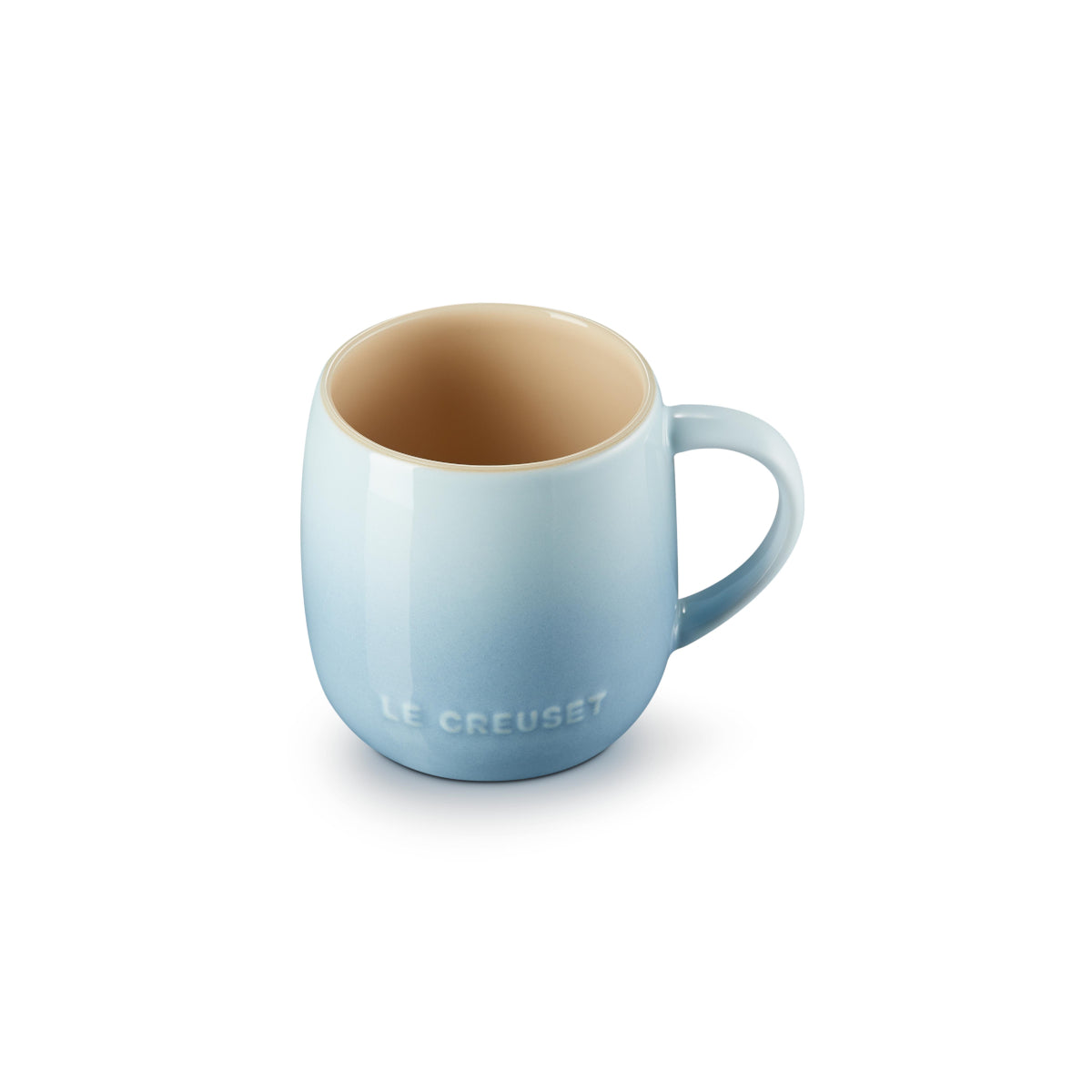 Le Creuset U Mug Coastal Blue side view on white background