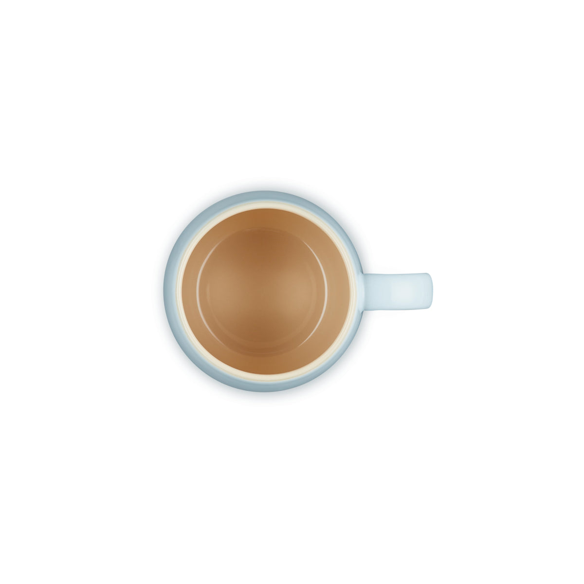 Le Creuset U Mug Coastal Blue displayed upright on white background