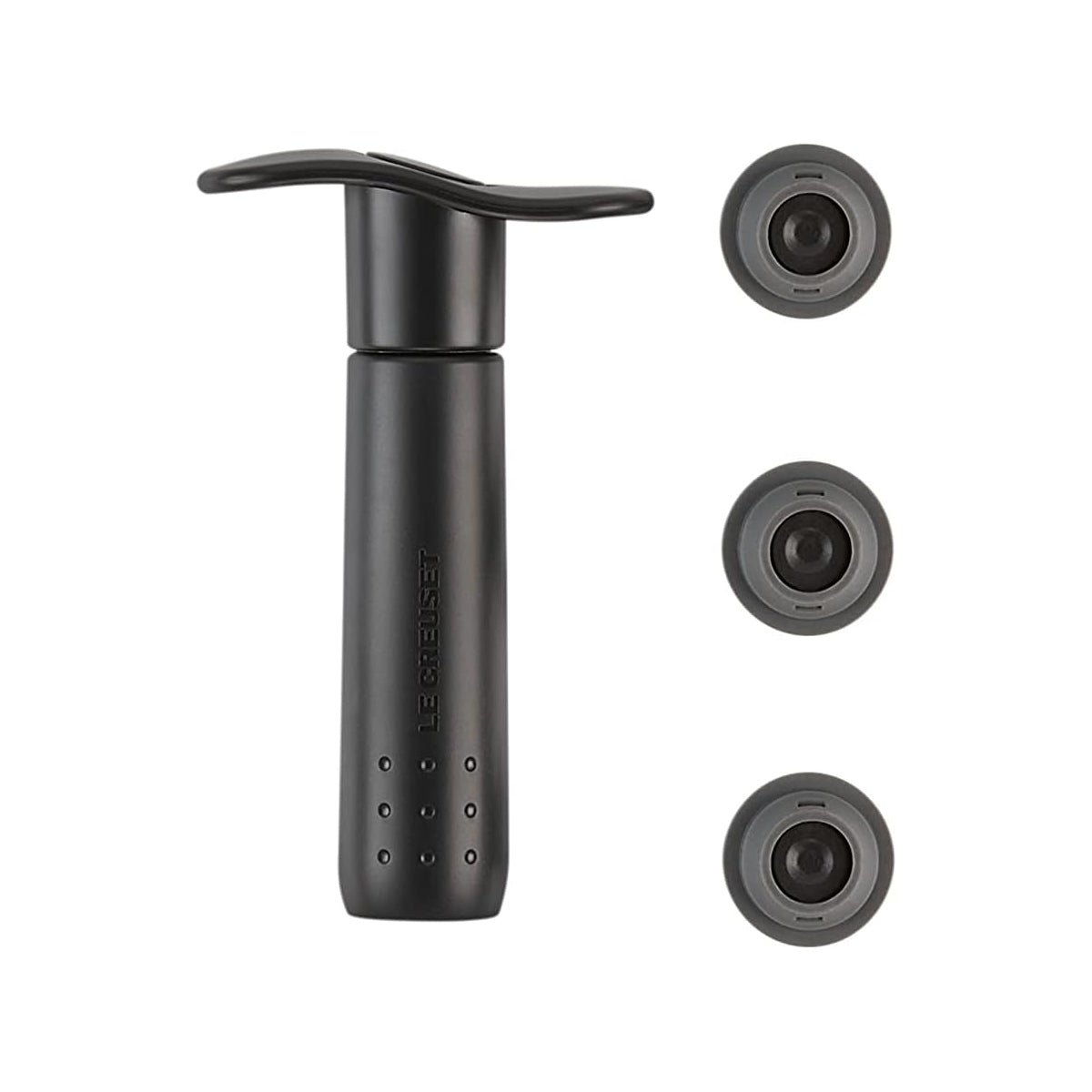 Le Creuset Wine Pump with Stoppers Black | Minimax