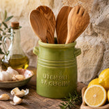 Assemble Utensili Ceramic Utensil Holder Olive 16 x 18cm