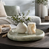 Assemble Wesley Resin Pebble Tray Sage 38 x 32cm