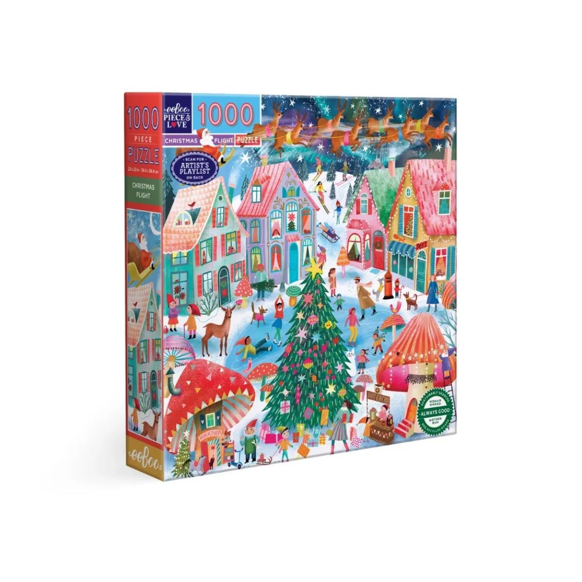 eeBoo Christmas Flight Puzzle 1000 pieces