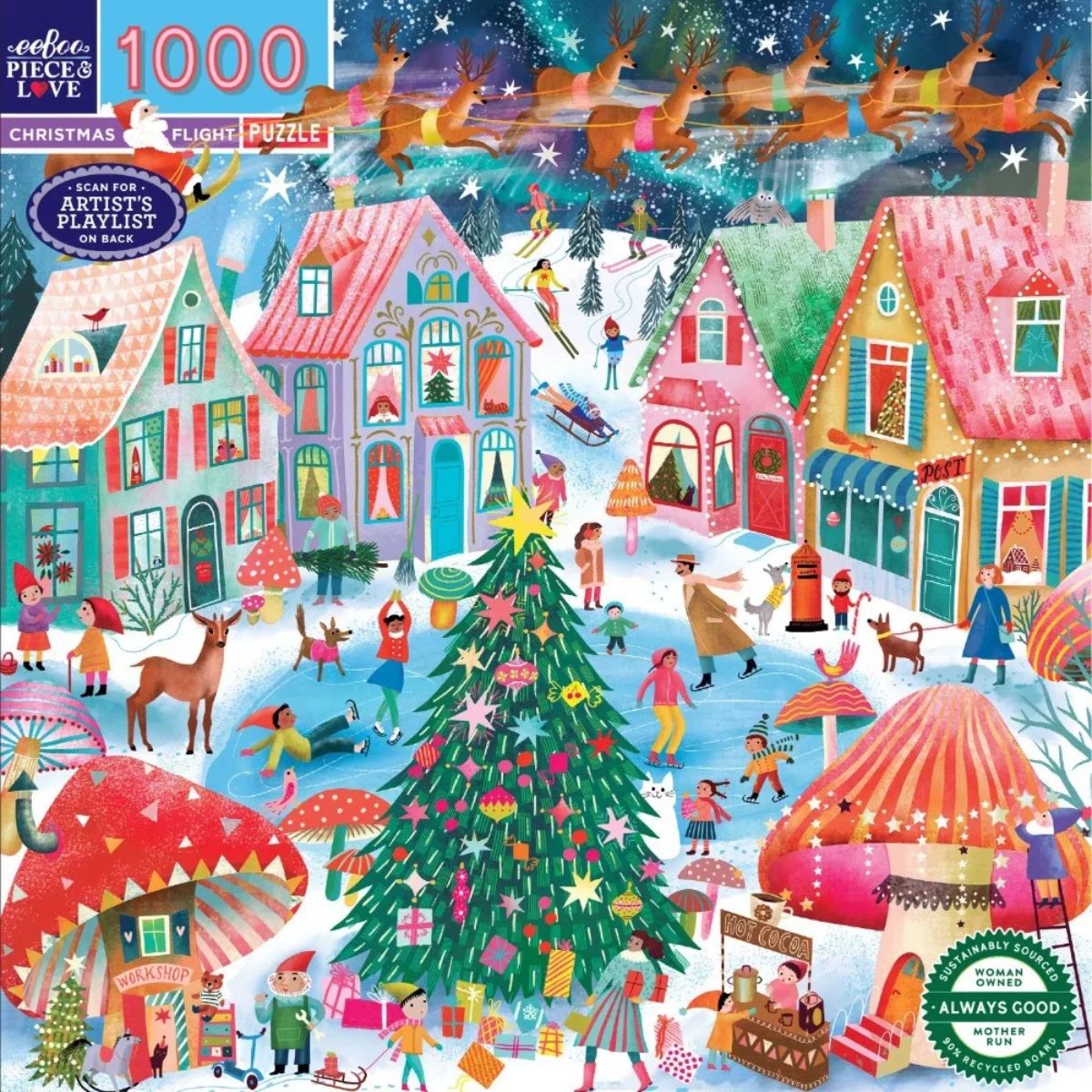 eeBoo Christmas Flight Puzzle 1000 pieces