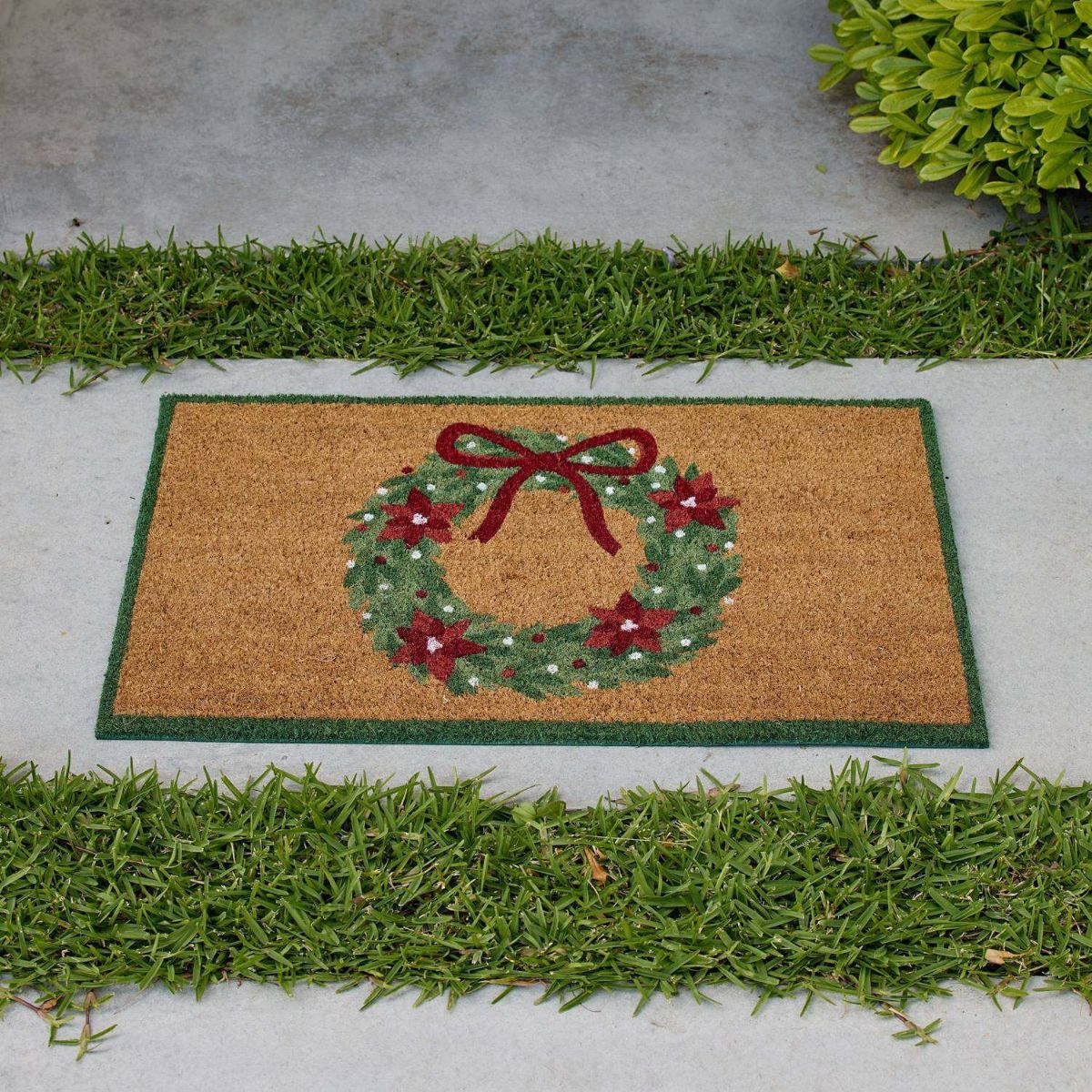 Madras Link Festive Wreath Doormat 45x75cm