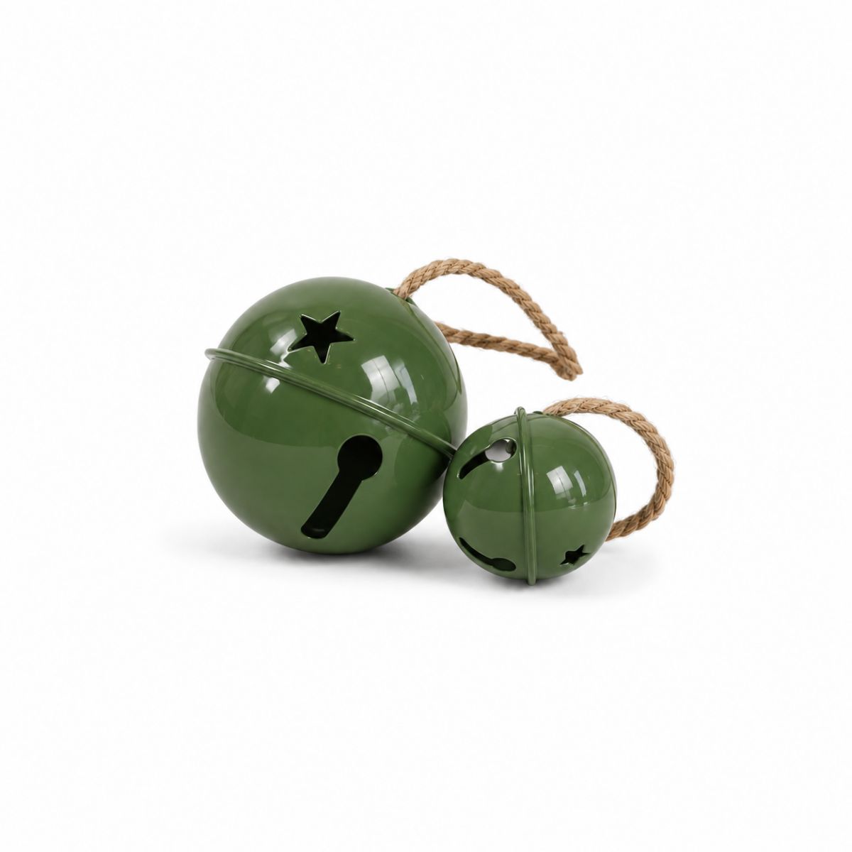 Mediterranean Markets Lune Green Enamel Ball Bell 6cm