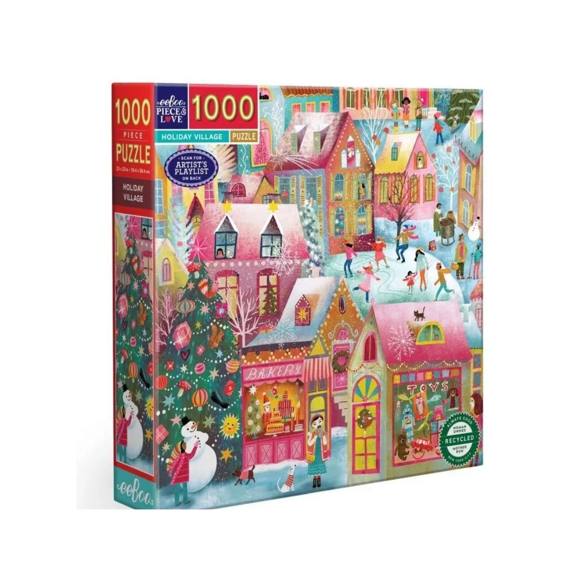 eeBoo Holiday Village Puzzle 1000 pieces