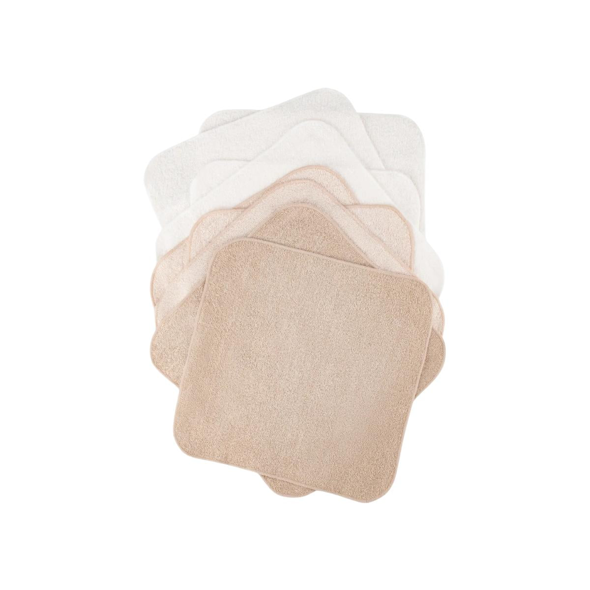 Little Bamboo Baby Towelling Washers Iced Coffee Set of 10 | Minimax