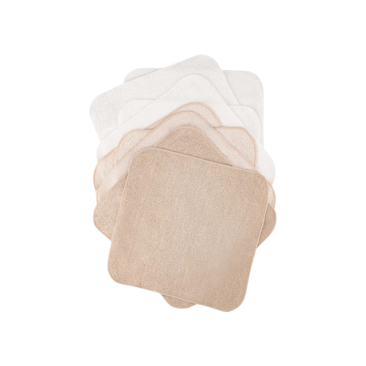 Little Bamboo Baby Towelling Washers Iced Coffee Pack of 10 | Minimax