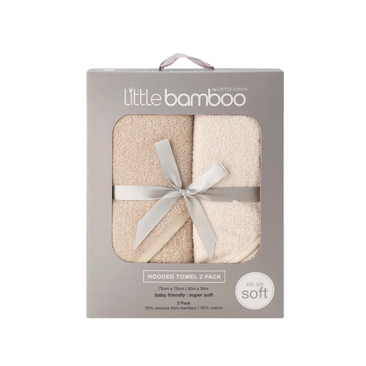 Little Bamboo Iced Coffee Baby Hooded Towels Set of 2 | Minimax