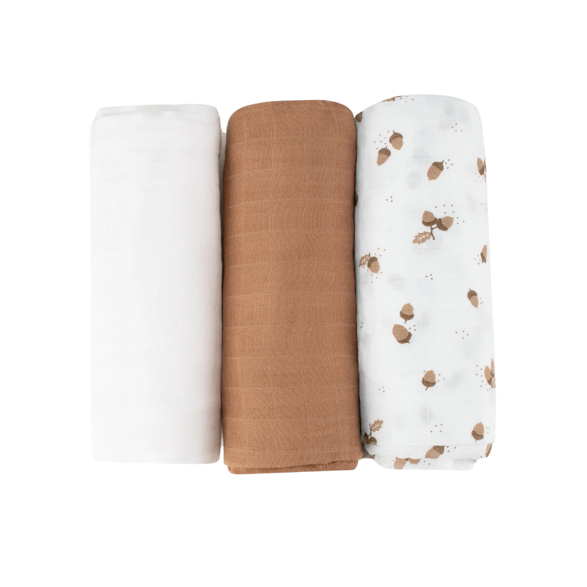Little Bamboo Muslin Wraps Iced Coffee Pack of 3 | Minimax