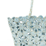 French Bazaar Jane Crochet Basket Hydrangea/Gold | Minimax