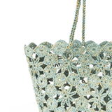 French Bazaar Jane Crochet Basket Celadon/Gold | Minimax