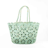 French Bazaar Jane Crochet Basket Lagoon/Gold | Minimax