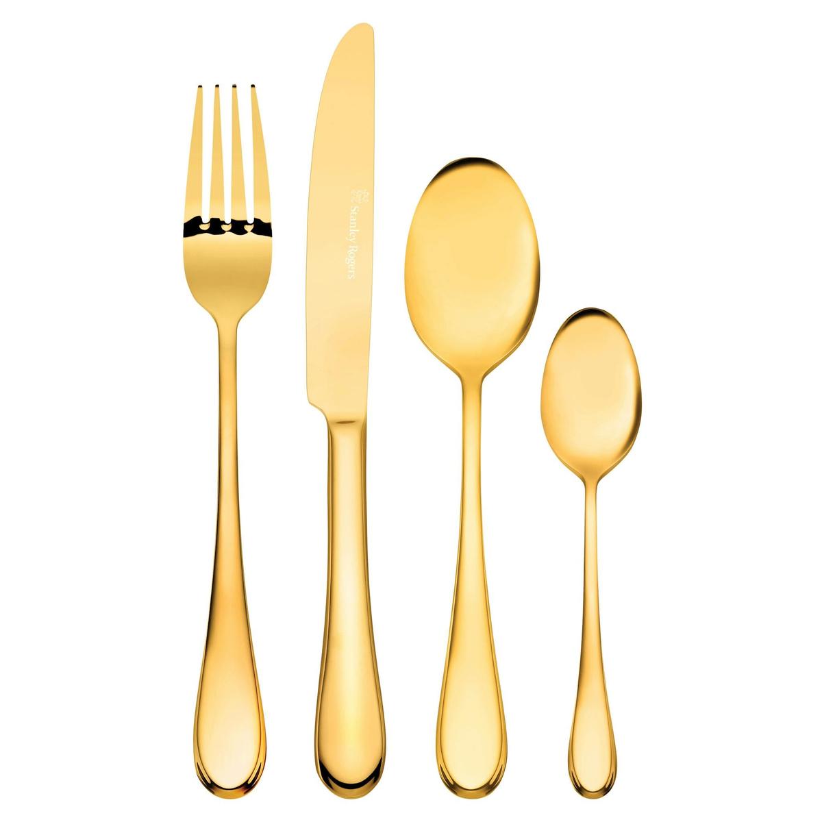 Stanley Rogers Helmsley Gold 18/10 24 Pieces Cutlery Set