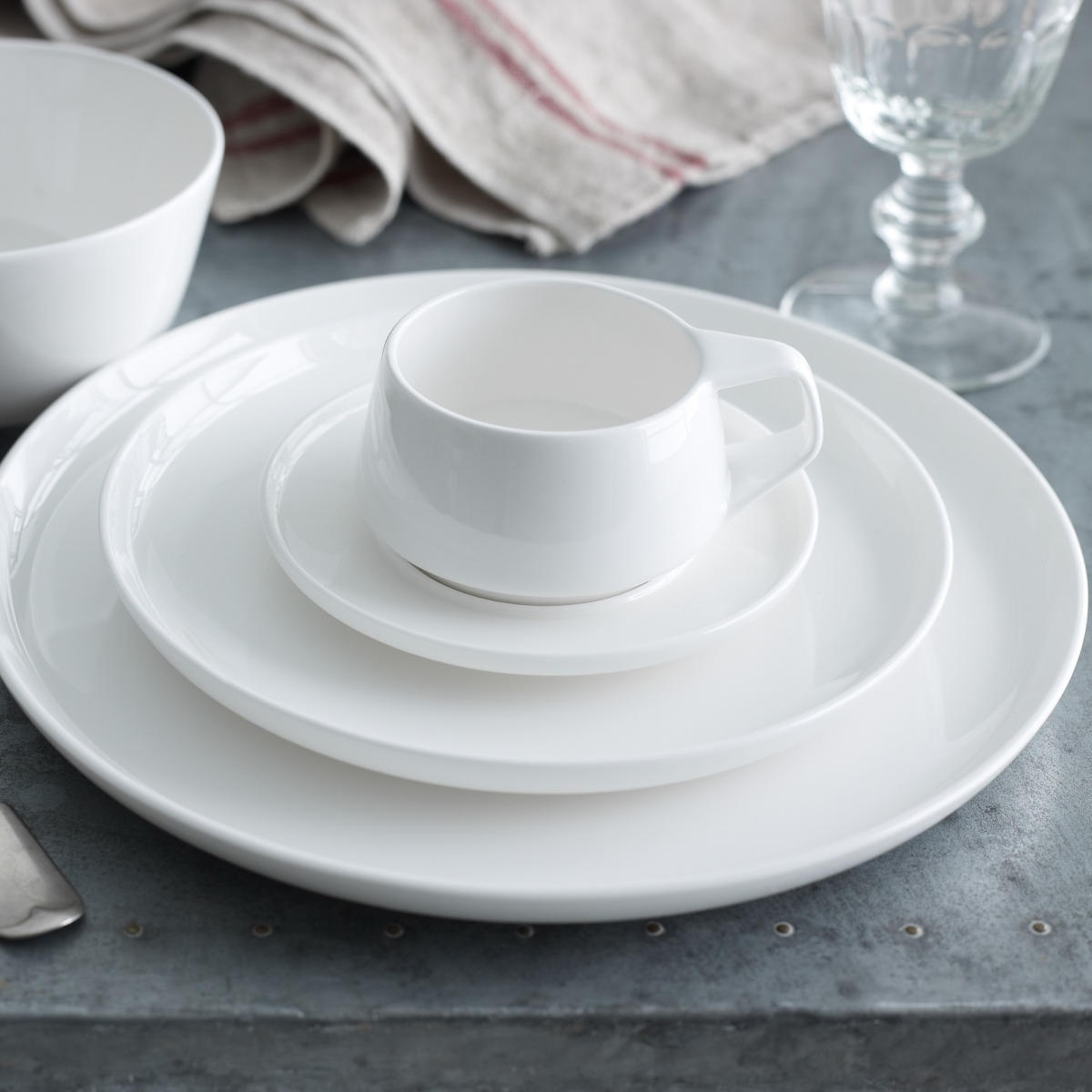 Noritake Marc Newson Bone China Plate White 21cm
