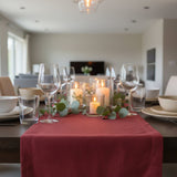Madras Link Jetty Table Runner Berry Red 35x200cm