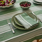 Madras Link Avery Spruce Stripe Napkin Green Set of 4