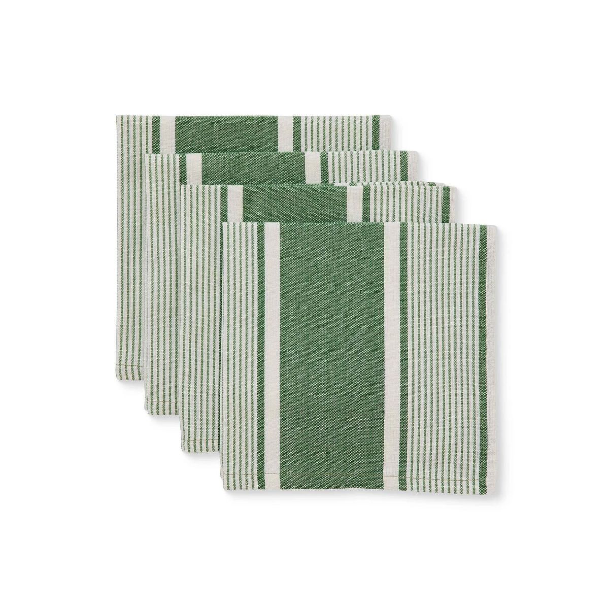 Madras Link Avery Spruce Stripe Napkin Green Set of 4