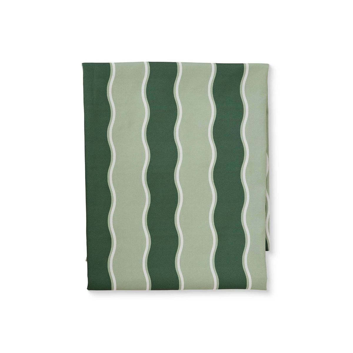 Madras Link Kit Greens Wavy Stripe Alfresco Tablecloth 14