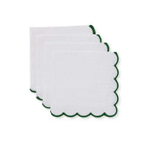 Madras Link Scallop Napkin White Spruce Set Of 4
